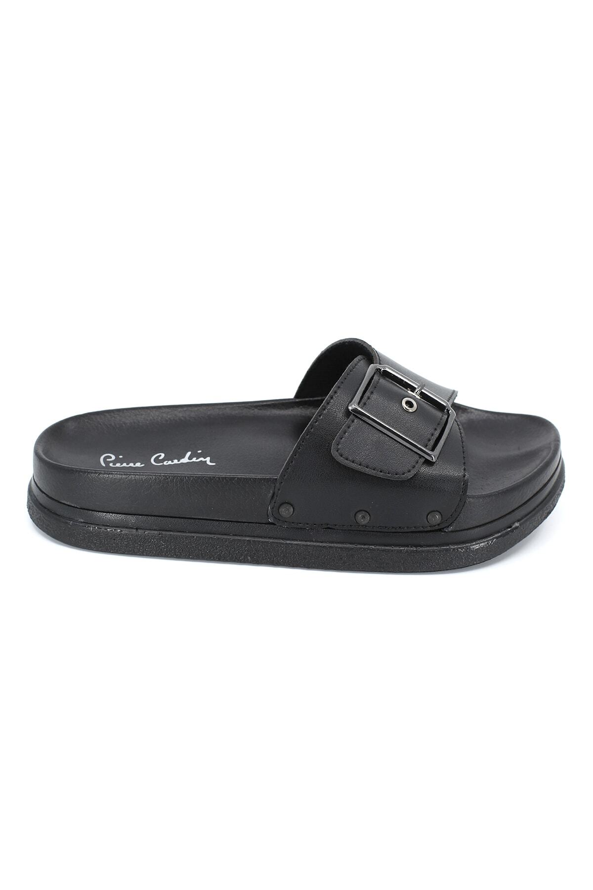 دمپایی Pierre Cardin پیر کاردین مشکی زنانه PC-6787 21s28006787 اورجینال - تصویر 4