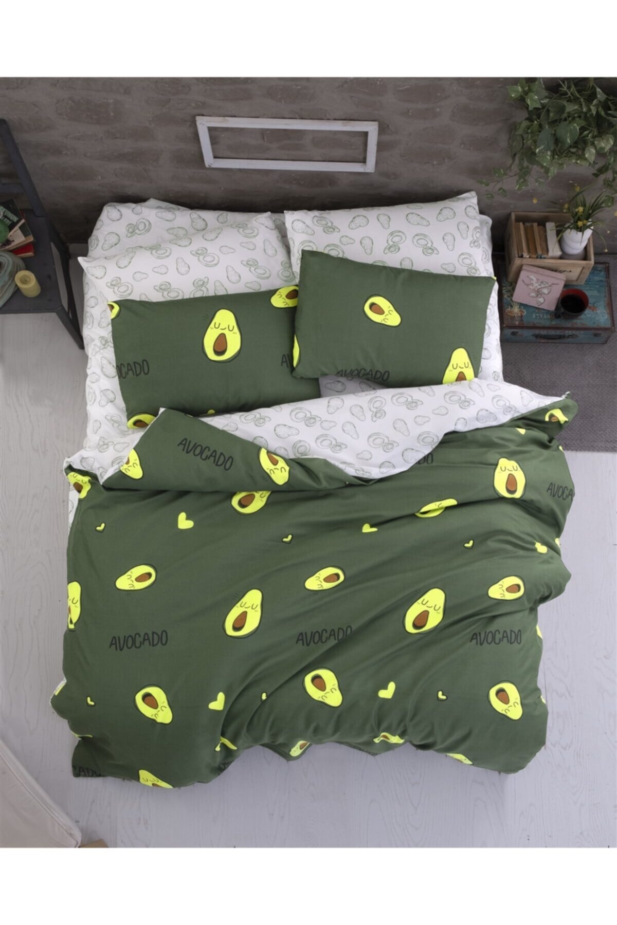 The Fabric Avacado Green Cift Kisilik Nevresim Takimi Fiyati Yorumlari Trendyol