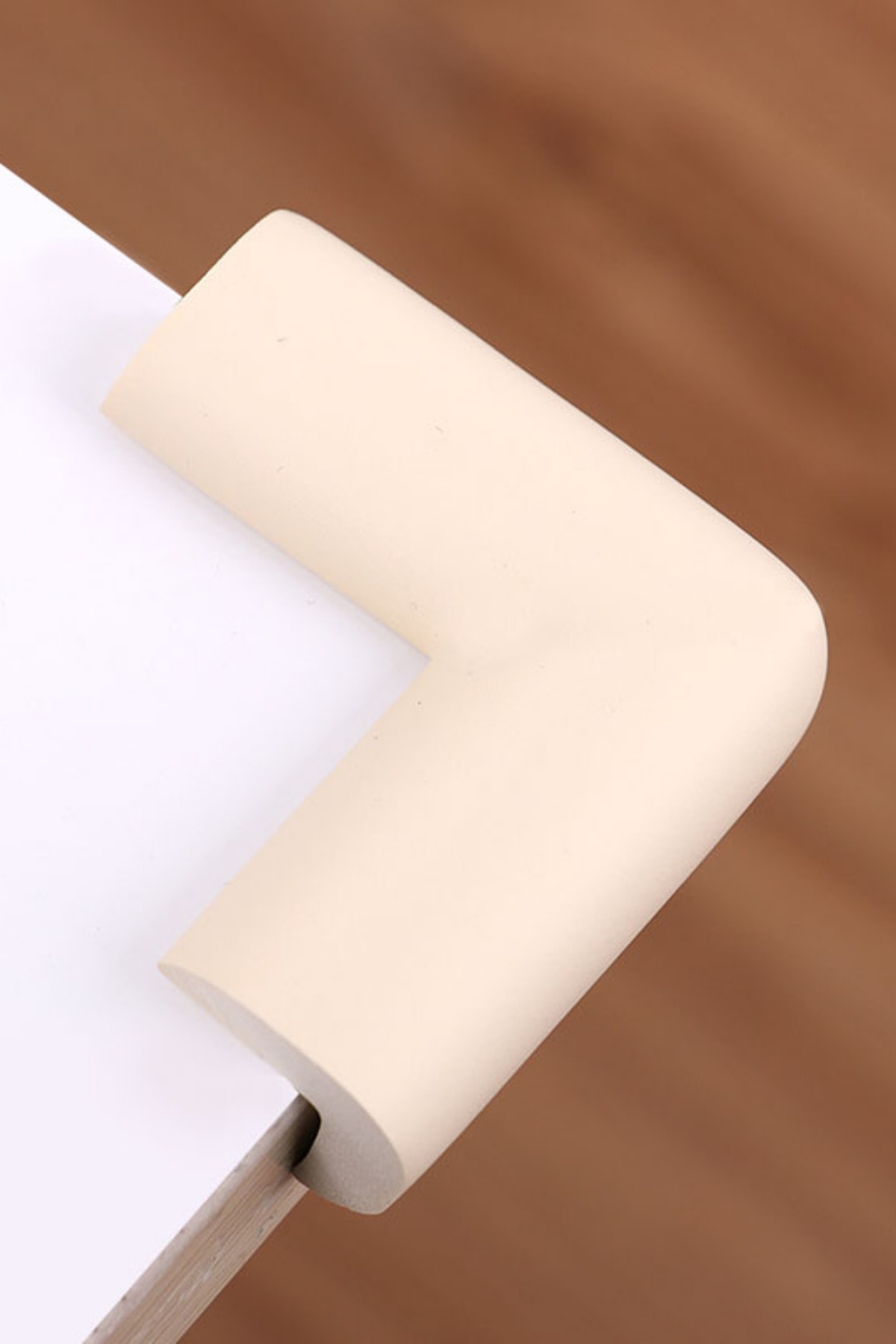 Buffer Bebek Çocuk Güvenliği Emniyetli Cam Masa Ahşap Sehpa Krem Köşe Koruyucu Yastık Sünger 10'lu fotoğrafı 2 (önizleme)