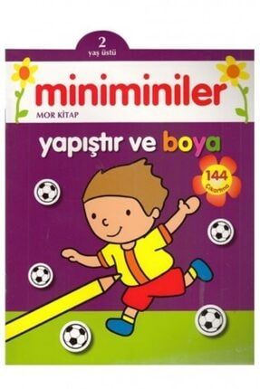 Miniminiler Mor Kitap Yapıştır ve Boya 2 Yaş Üstü U292681