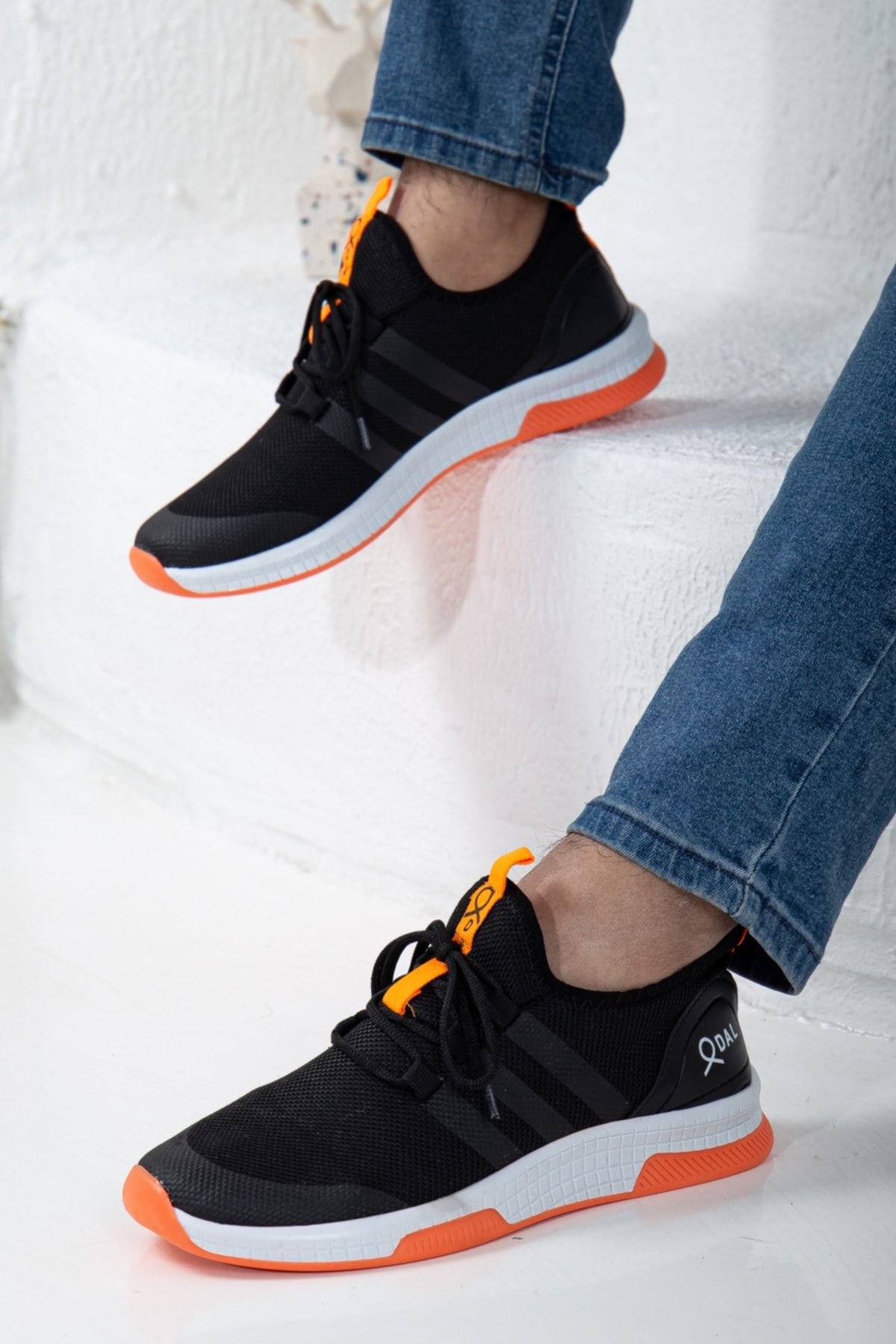 Adidas swift run black orange & white shoes hot sale