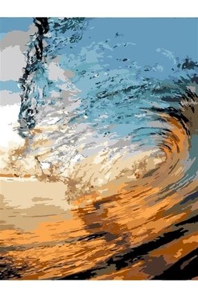 Sörf Zamanı Sayılarla Boyama Seti 60x75 Cm (TUVALE GERİLİ) 3171