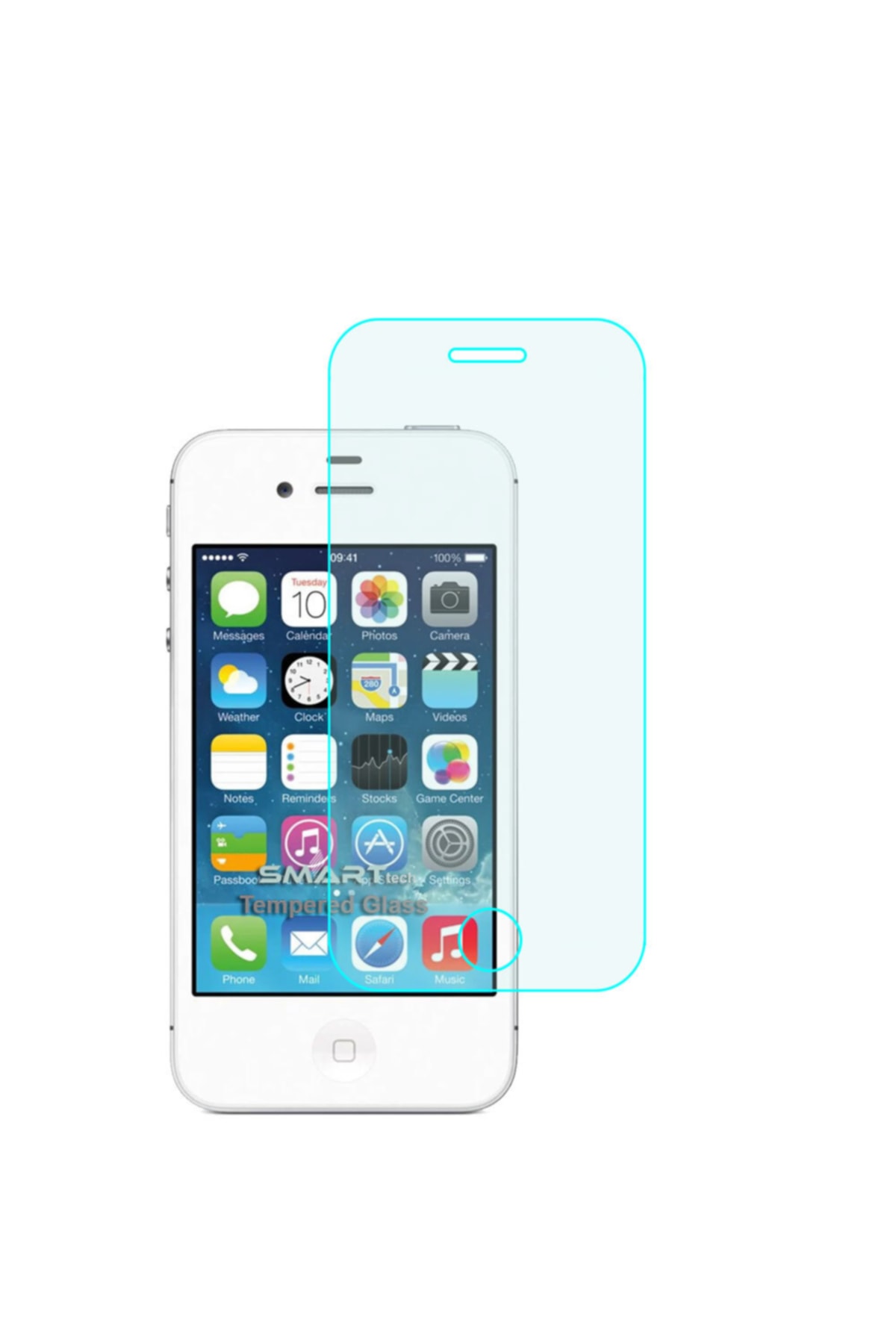 Iphone 4 Uyumlu Temperli Kırılmaz Cam Ekran Koruyucu