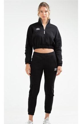 Pyra Track Suit - Kadın Siyah Pamuklu Eşofman Takımı - Va-0021 TYC00388124044