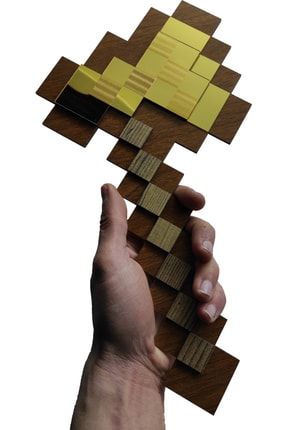 Minecraft Altın Balta Ahşap Oyuncak, Minecraft Oyuncağı PYTHTLZR2022MNALTNBLT2