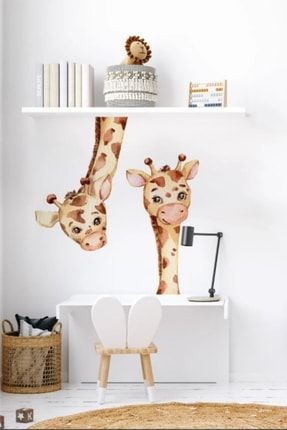 - Sevimli Zürafalar Dekoratif Çocuk Odası Duvar Stickerı DWS-130