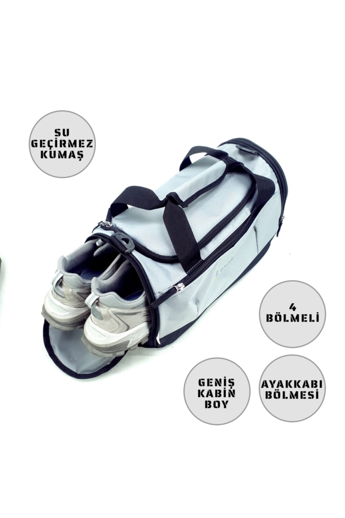 حقيبة Luckybag Gray Gym الرياضية اليومية وحقيبة سف...