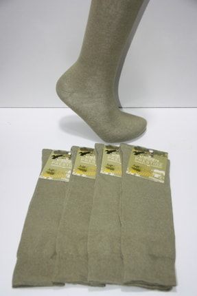 Erkek Haki Uzun Asker Çorap 4'lü PR160