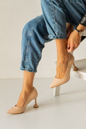 Klasik Ten Kadın Topuklu Ayakkabı ST30ZK