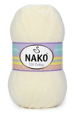 Elit Baby Bebek Hırkası Kazak Yapmak Için Anti-pilling Acrylic 100 gr 250 Metre Renk:300 Ekru YUNCUDEDEELİTBABY