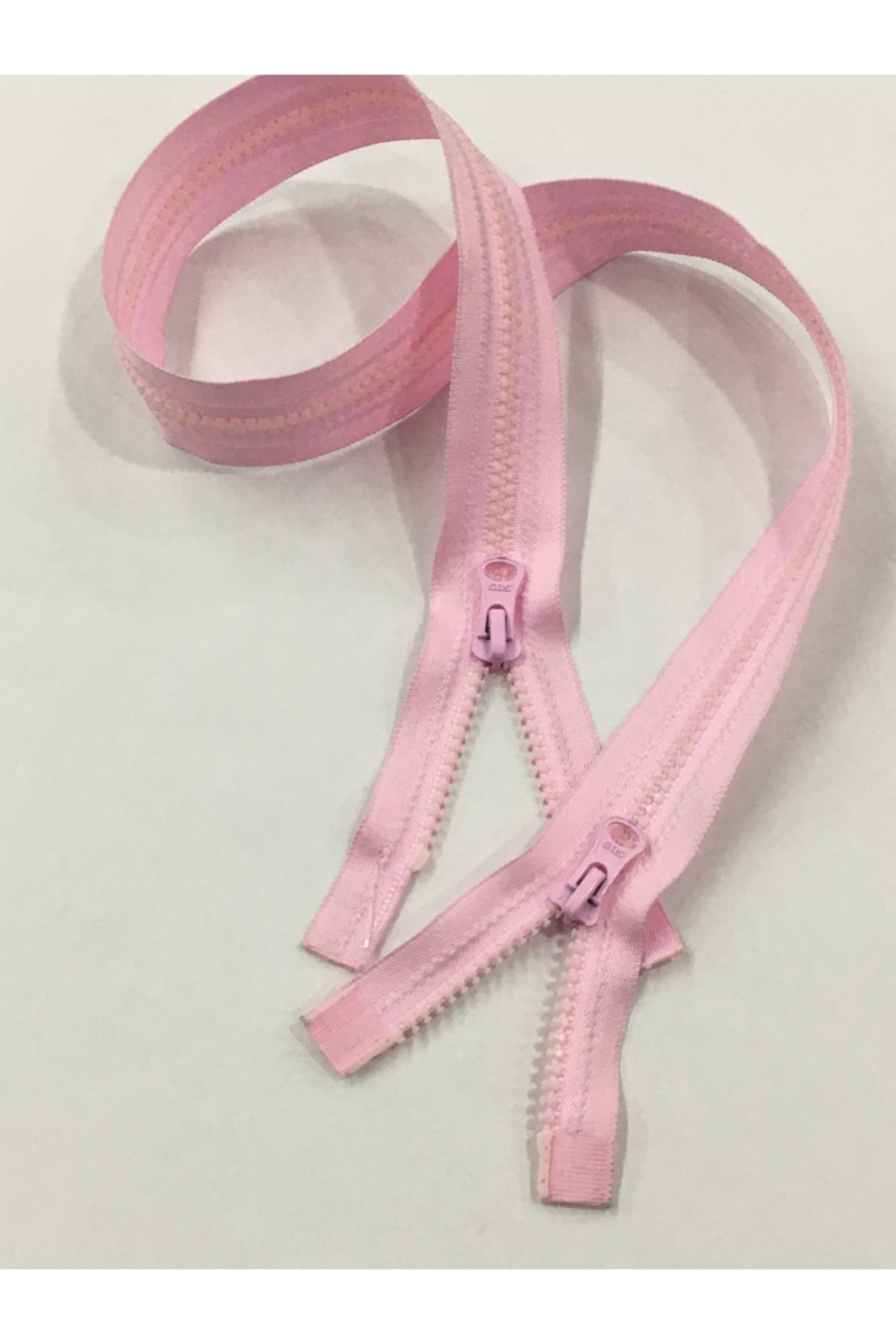 Coat Zipper Double Way 80 Cm Pink Bone Teeth 1123