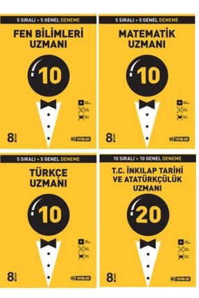 8. Sınıf Türkçe-fen Bilimleri-matematik-inkılap Tarihi Uzman Deneme Seti TYC00390437563