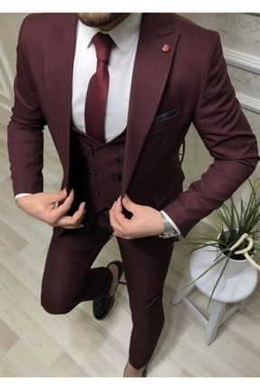 Slim Fit Yelekli Takım Elbise YTM21