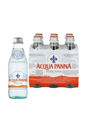 6 Adet Cam Şişe Aqua Panna Toscana Doğal Kaynak Suyu 250 Ml 214