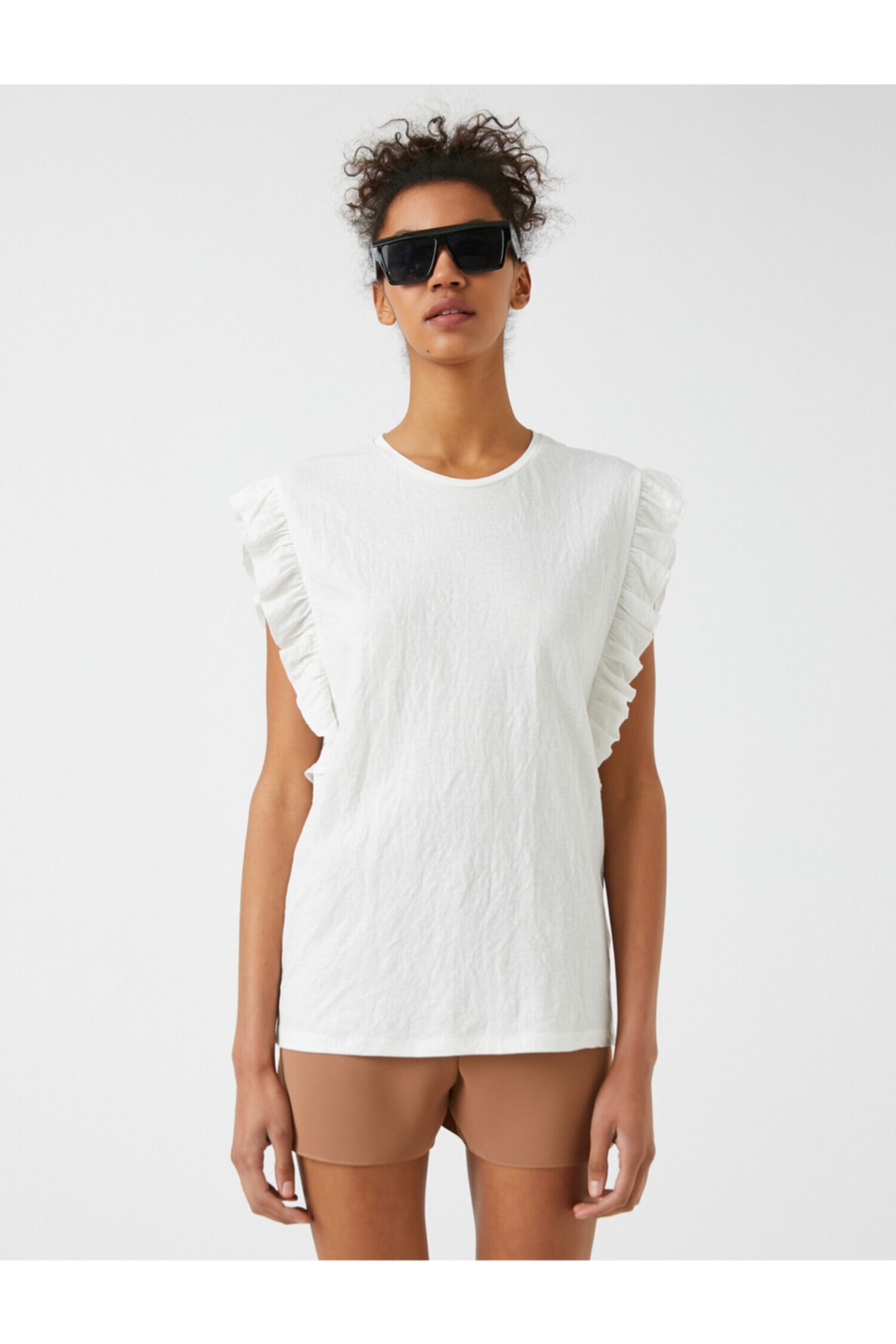  Koton Bisiklet Yaka K?sa Kollu F?rf?rl?