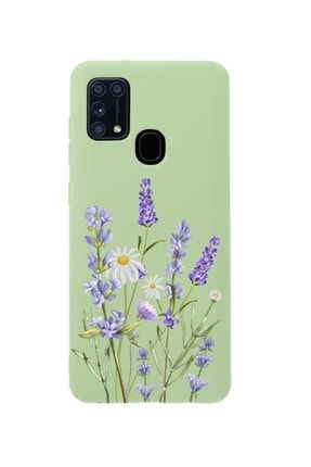 Samsung M21 Lavender Premium Silikonlu Yeşil Telefon Kılıfı BASAM21LLVN