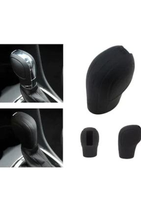 Siyah Volkswagen Seat Skoda Golf Leon Dsg Silikon Vites Topuz Kılıfı 00459