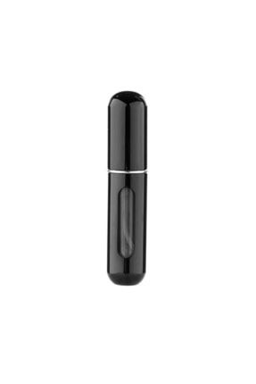Siyah Cep Parfüm Şişesi Atomizer Seyahat Parfüm Şişesi Cep Kolonya Şişesi 5 ml 00245