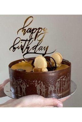 Becca Happy Birthday Pleksi Pasta Süsü AKER-PARTİ-MALZ-X1075