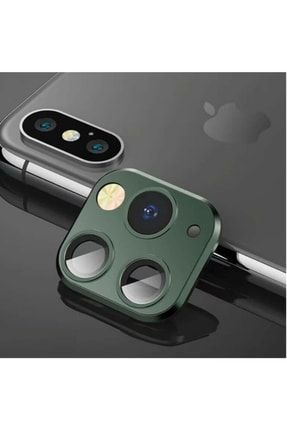 Iphone X - 11 Pro Uyumlu Kamera Lens Dönüştürücü Gece Yeşili LENS DÖNÜŞTÜRÜCÜ 10