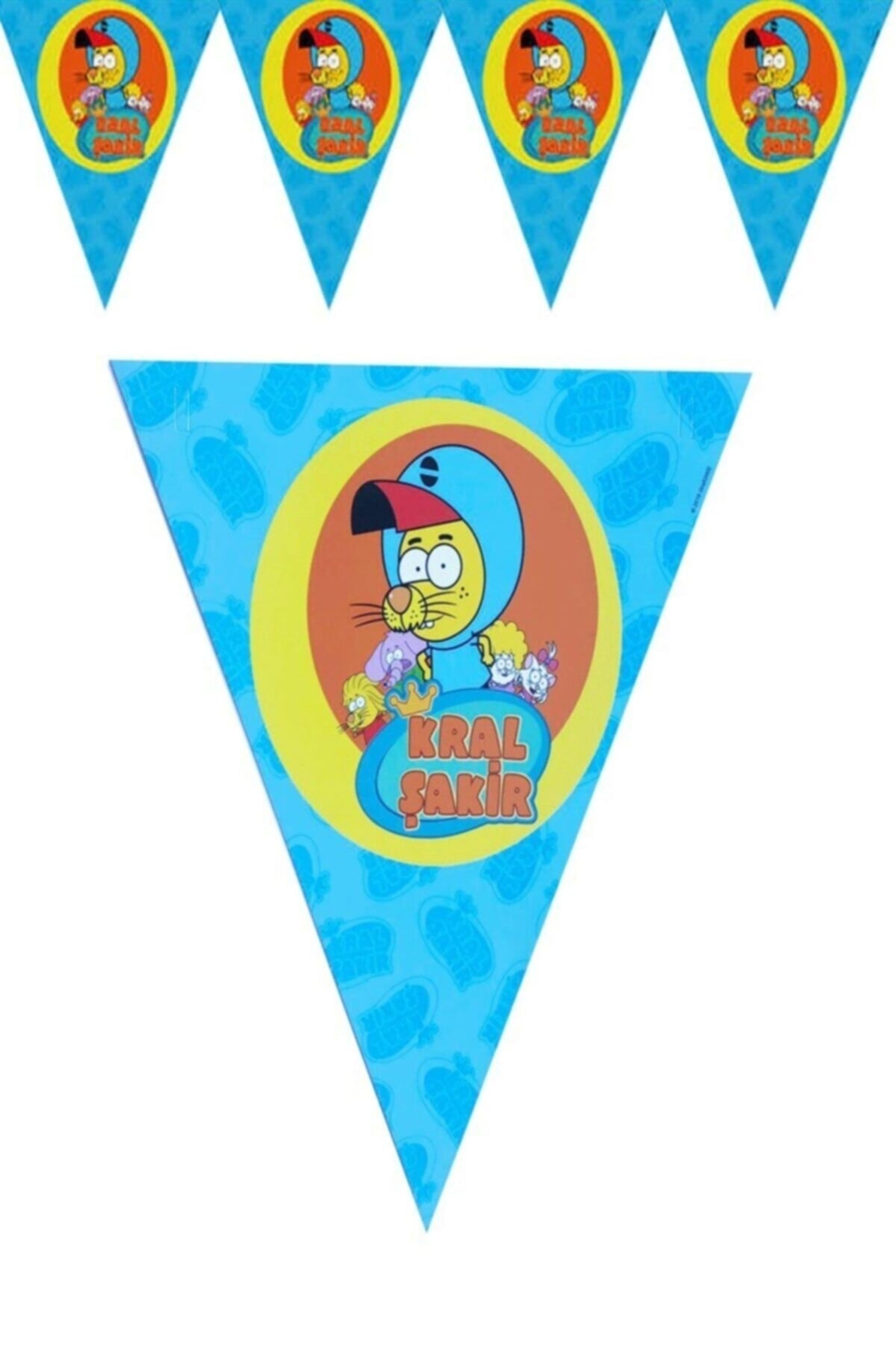 Partifabrik Kral Şakir Action Üçgen Flama Bayrak Süs