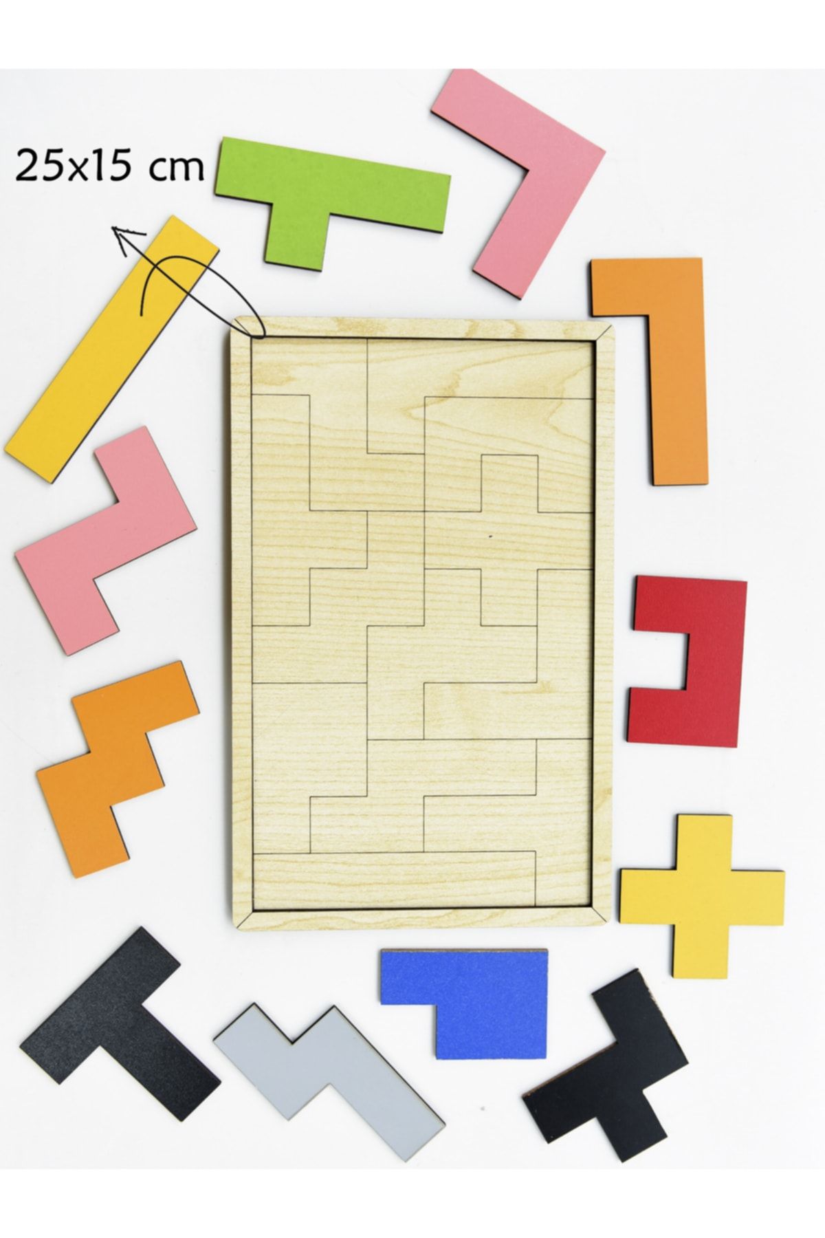 ESKA EVENTS-Wooden Tetris Puzzle - Block Puzzle Intelligence Toy 1