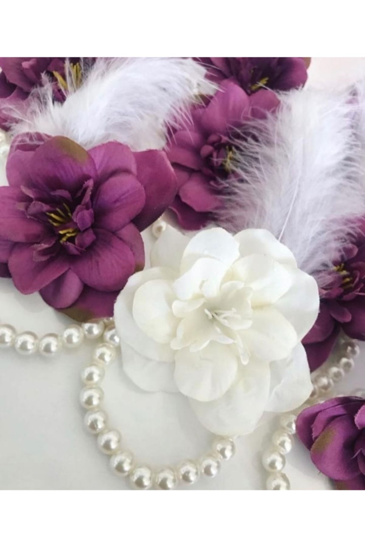 10lu Beyaz Tüylü Nedime Gelin Bilekliği Bride To Be Bekarlığa Veda Partisi