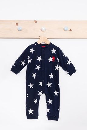U.s. Polo Assn Lisanslı Stars Lacivert Erkek Bebek Uzun Kol Tulum TYC00390706342