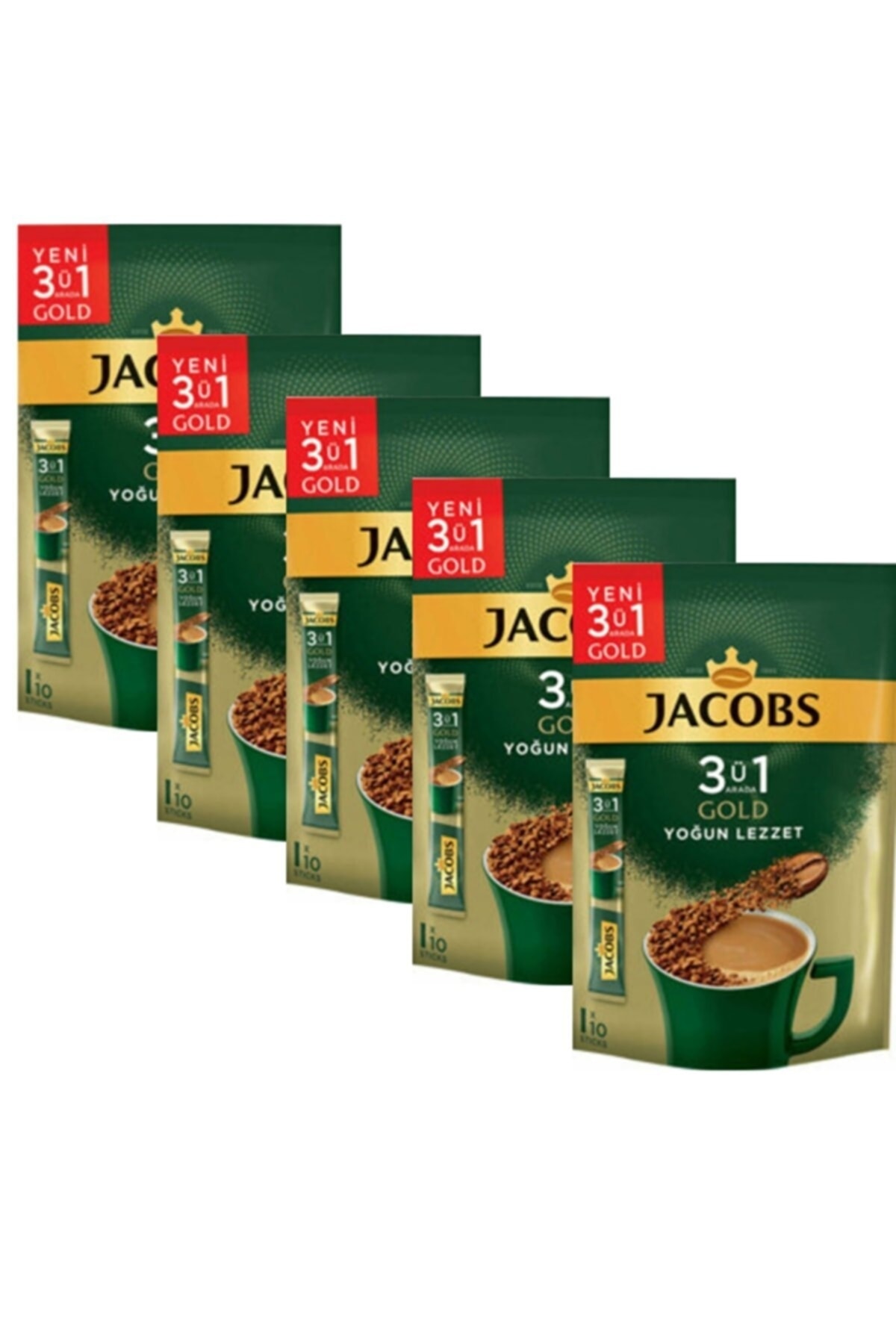 Jacobs 3 Ü 1 Arada Gold Kahve Karışımı Yoğun Lezzet 50 Adet