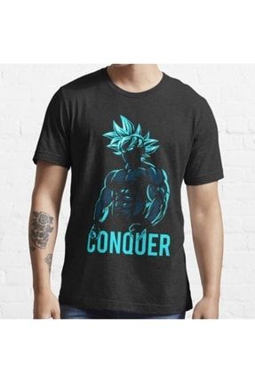 Conquer Goku Super Saiyan God Blue Essential Unisex Siyah Tshirt Model 1122 07391-2-2