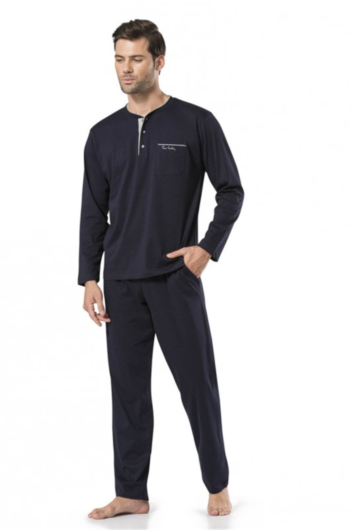 ست پیژامه آبی مردانه لباس مجلسی پنج تکه 5560 Pierre Cardin
