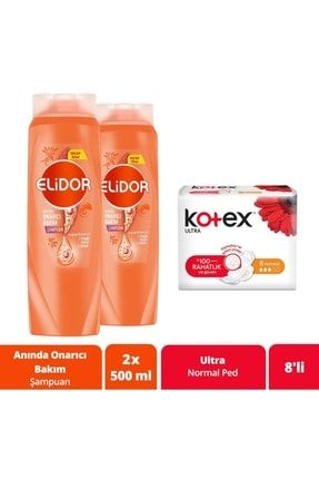 Superblend Saç Bakım Şampuanı Anında Onarıcı Bakım 500 ml X2 + Kotex Ultra Normal Ped 8'li SET.UNİ.2856