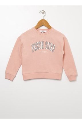 Limon Bisiklet Yaka Standart Kalıp Baskılı Pembe Kız Çocuk Sweatshirt - Bsc Gırl 13 5002772399