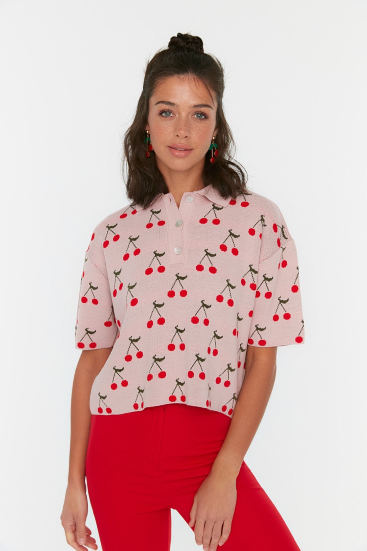 Trendyol Collection Pullover Rosa Regular Fit Fast ausverkauft