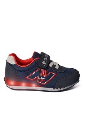 Lacivert - Lisanslı Markalar Erkek Çocuk Işıklı Spor Ayakkabı MRD0363