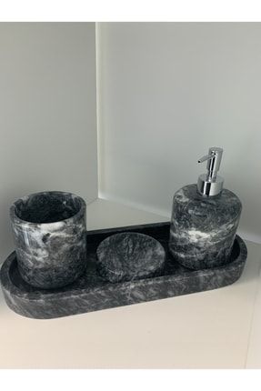 Siyah Mermer Banyo Seti ML-00092