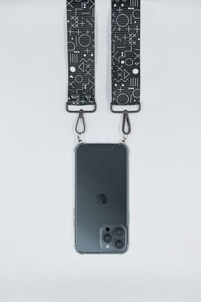 Iphone 13 Pro Max Uyumlu Geometrik Desenli Askılı Telefon Kılıfı rzr0310000
