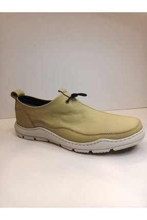 Sarı - Özel Koleksiyon Deri El Yapımı 170 Gr Marin Ayakkabısı TYC00393251994