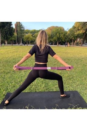Organik Koton Ayarlanabilir Yoga Fitness Pilates Egzersiz Minder Mat Taşıma Askısı Ve Esneme Kemeri MOR89
