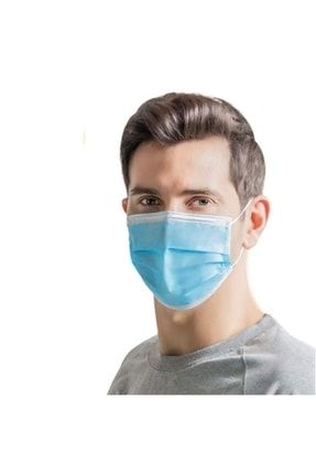 Mavi Telli 3 Katlı Tam Ultrasonik Cerrahi Maske 50 Adet afgteknoloji012