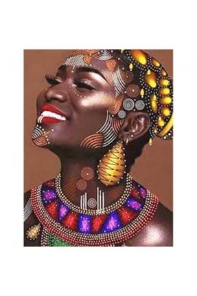 Afrikalı Güzel 8 Sayılarla Boyama Seti Rulo ( Kasnaksızdır) 70 X 90 Cm TYC00386214787