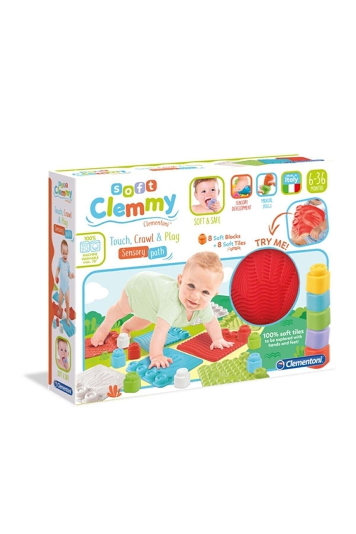 CLEMENTONI Baby Soft Clemmy - Yumuşak Blok Duyusal Eğitsel Halı