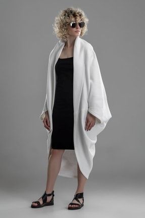 Kadın Beyaz Ceket Kimono Sweatshirt Hırka KDNKMNCKTKCKT