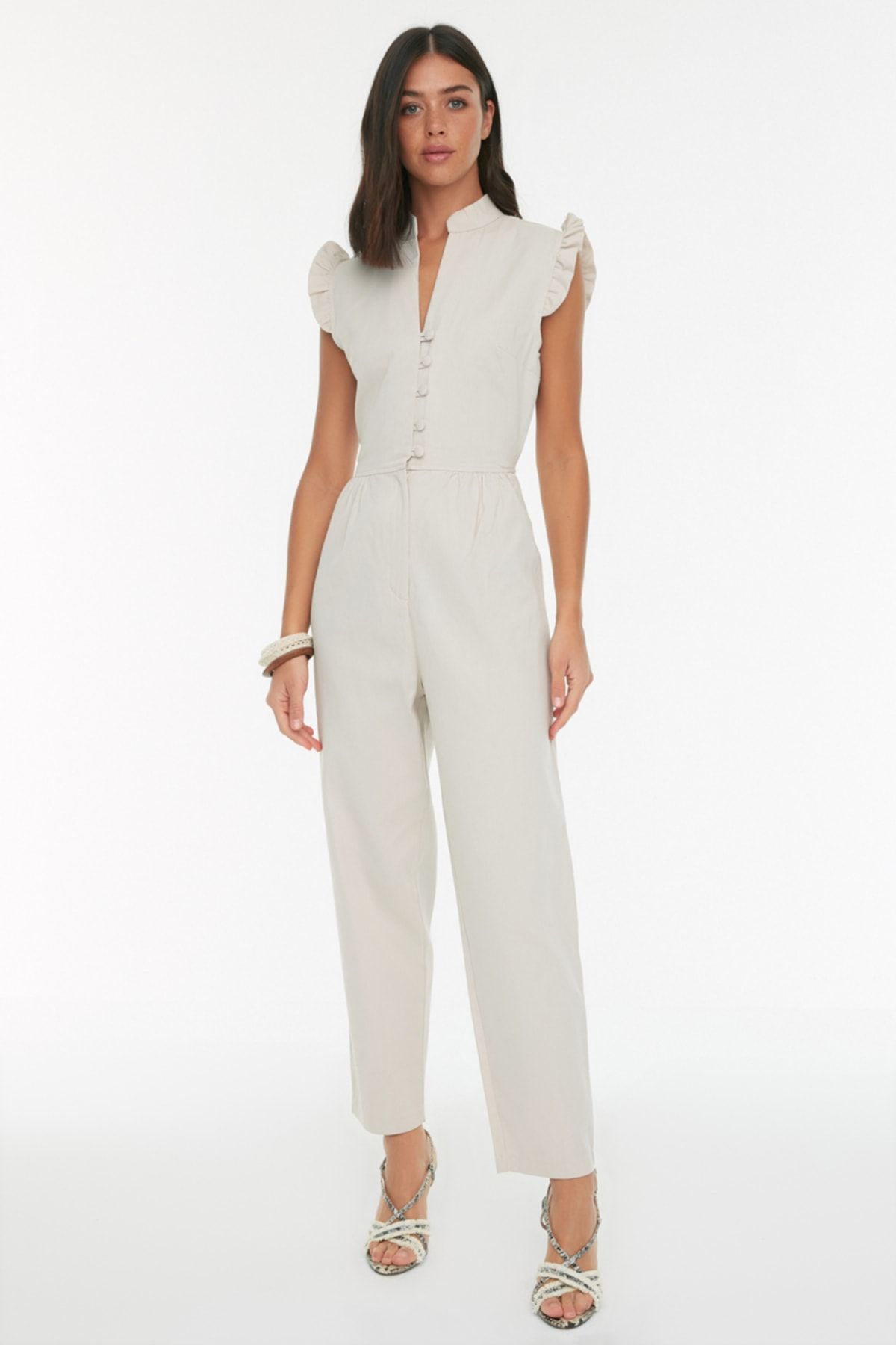 Ruffle overalls deals