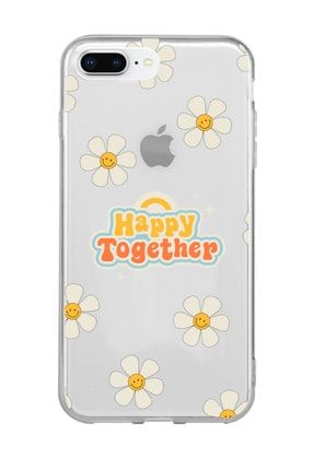 Iphone 8 Plus Uyumlu Papatya Stay Together Tasarımlı Şeffaf Telefon Kılıfı IP8P-SF-236