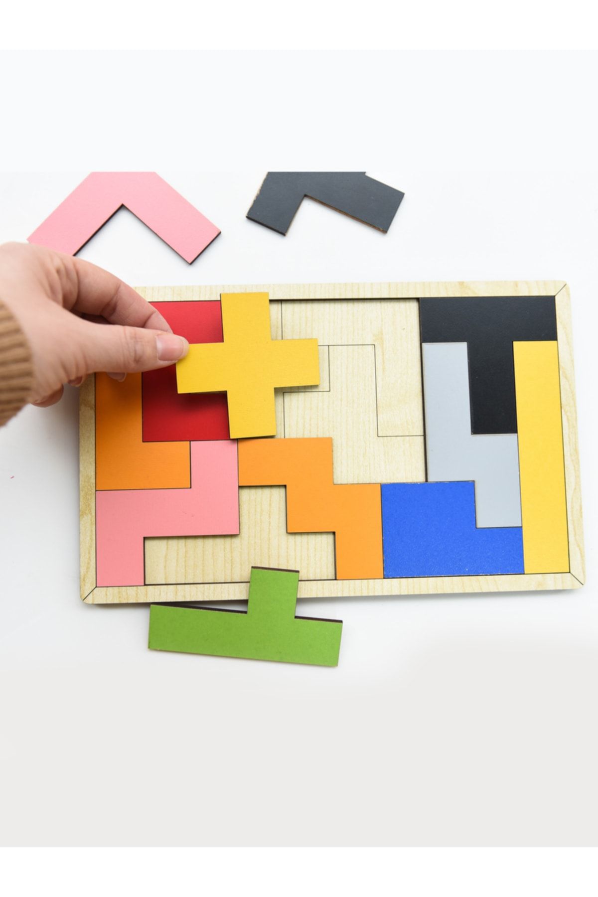 ESKA EVENTS-Wooden Tetris Puzzle - Block Puzzle Intelligence Toy 2