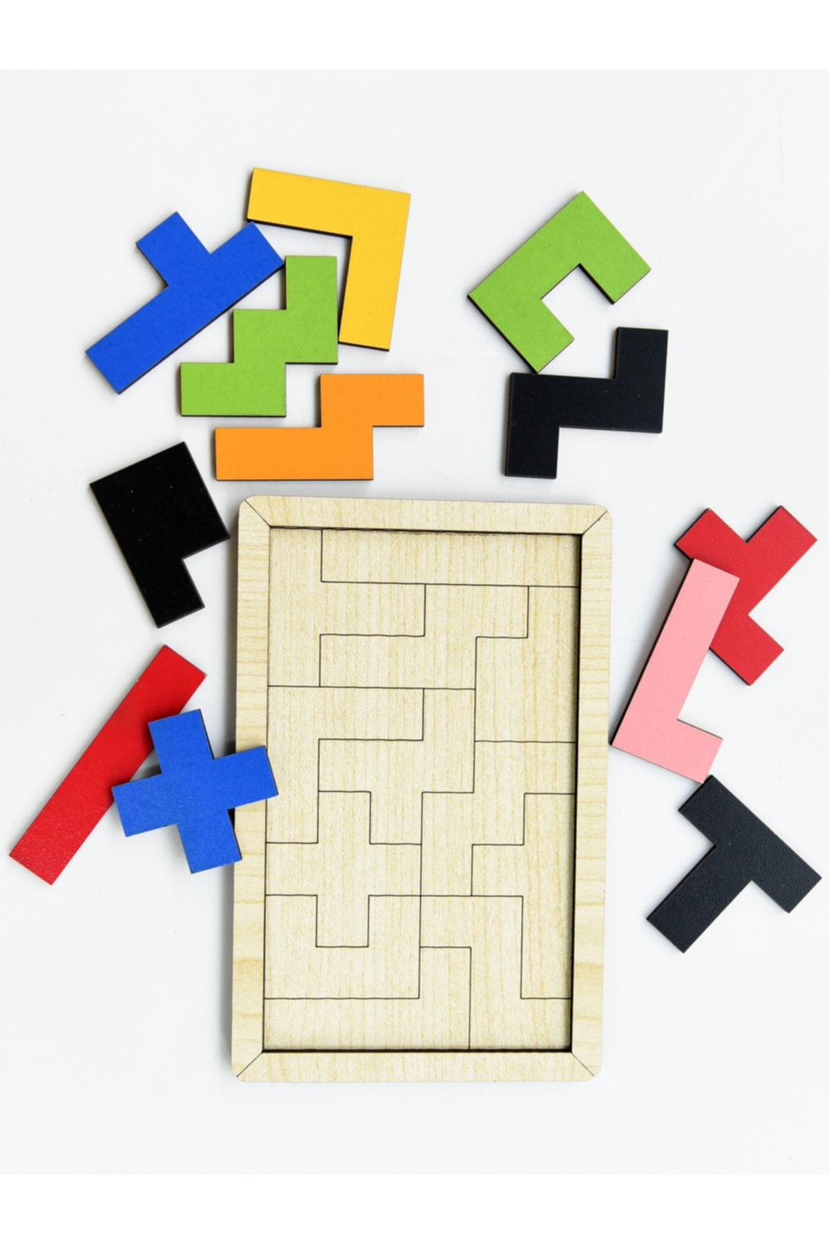 ESKA EVENTS-Wooden Tetris Puzzle - Block Puzzle Intelligence Toy 3