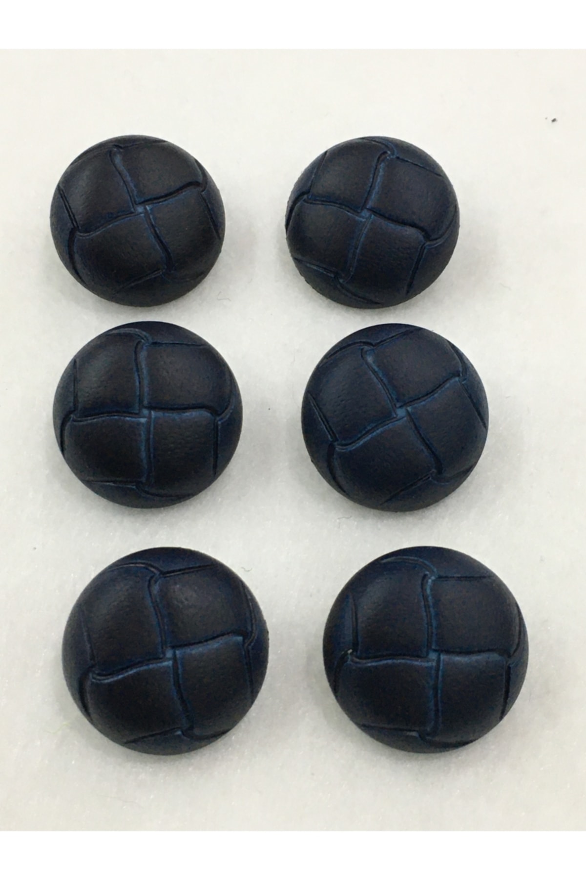 Trench Coat Button Set of 6 Leather Look Navy Blue