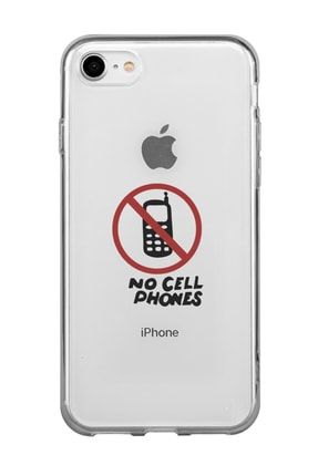 Iphone 7 Uyumlu Gilmore Girls No Cell Phones Tasarımlı Şeffaf Telefon Kılıfı IP7-SF-CEL