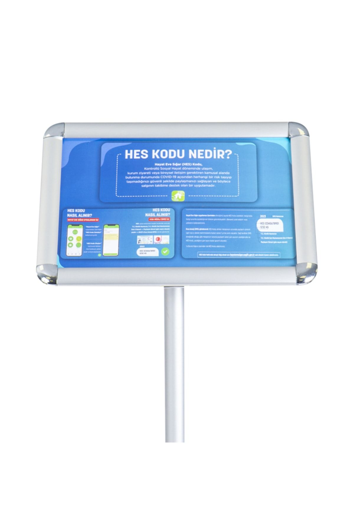 İnter-A4 Stand Display" Hes Code Information" Board Horizontal 2